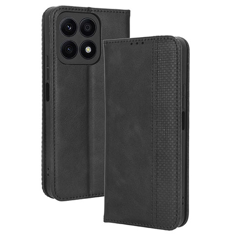 Handytasche Stand Schutzhülle Flip Leder Hülle BY4 für Huawei Honor X8a 4G Schwarz