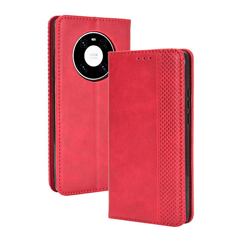 Handytasche Stand Schutzhülle Flip Leder Hülle BY4 für Huawei Mate 40 Rot