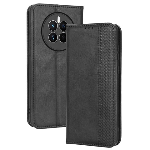 Handytasche Stand Schutzhülle Flip Leder Hülle BY4 für Huawei Mate 50E Schwarz