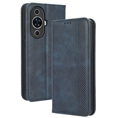 Handytasche Stand Schutzhülle Flip Leder Hülle BY4 für Huawei Nova 11 Ultra Blau