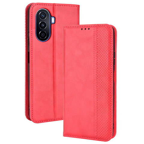 Handytasche Stand Schutzhülle Flip Leder Hülle BY4 für Huawei Nova Y70 Plus Rot