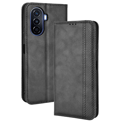 Handytasche Stand Schutzhülle Flip Leder Hülle BY4 für Huawei Nova Y70 Plus Schwarz