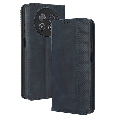 Handytasche Stand Schutzhülle Flip Leder Hülle BY4 für Huawei Nova Y91 Blau