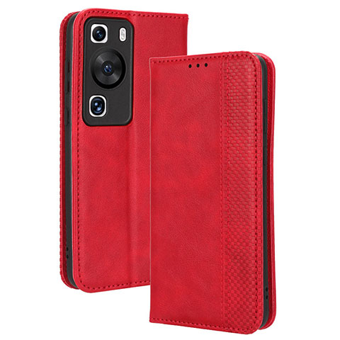 Handytasche Stand Schutzhülle Flip Leder Hülle BY4 für Huawei P60 Rot