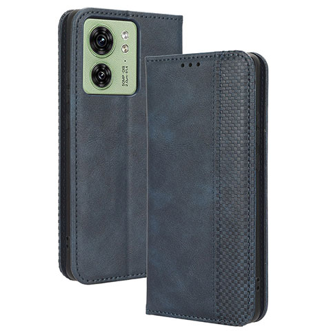 Handytasche Stand Schutzhülle Flip Leder Hülle BY4 für Motorola Moto Edge (2023) 5G Blau