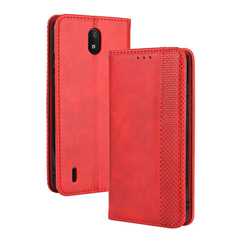 Handytasche Stand Schutzhülle Flip Leder Hülle BY4 für Nokia C2 Rot