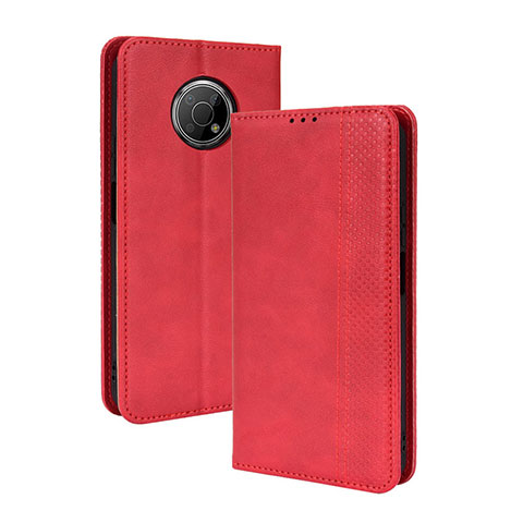 Handytasche Stand Schutzhülle Flip Leder Hülle BY4 für Nokia G300 5G Rot