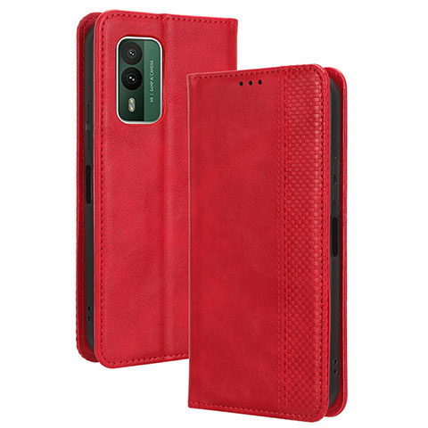 Handytasche Stand Schutzhülle Flip Leder Hülle BY4 für Nokia XR21 Rot