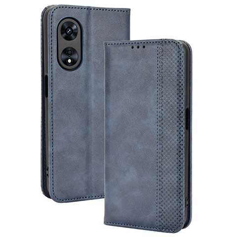 Handytasche Stand Schutzhülle Flip Leder Hülle BY4 für Oppo A1 5G Blau