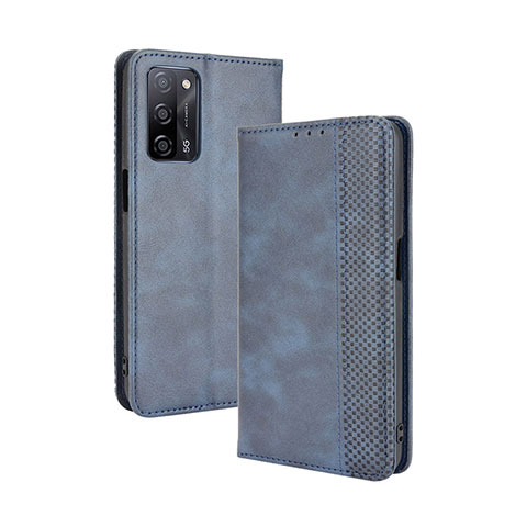 Handytasche Stand Schutzhülle Flip Leder Hülle BY4 für Oppo A53s 5G Blau