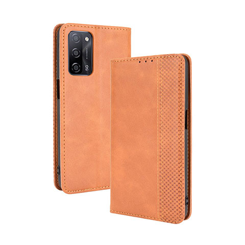 Handytasche Stand Schutzhülle Flip Leder Hülle BY4 für Oppo A56 5G Braun