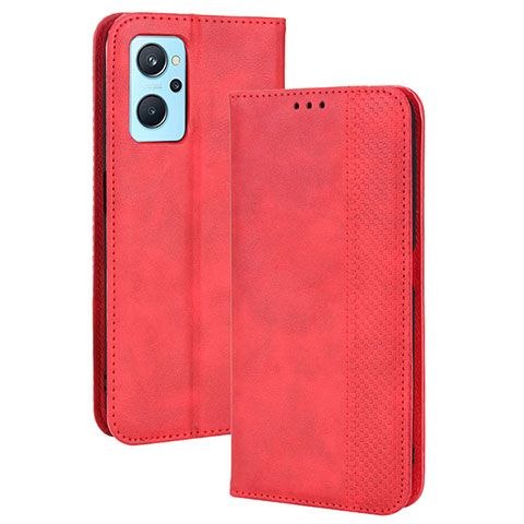 Handytasche Stand Schutzhülle Flip Leder Hülle BY4 für Oppo A96 4G Rot