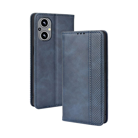 Handytasche Stand Schutzhülle Flip Leder Hülle BY4 für Oppo F21 Pro 5G Blau