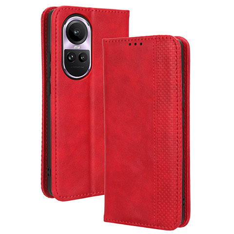 Handytasche Stand Schutzhülle Flip Leder Hülle BY4 für Oppo Reno10 Pro 5G Rot