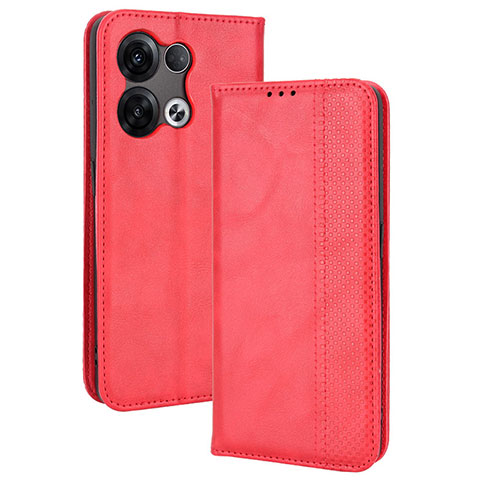 Handytasche Stand Schutzhülle Flip Leder Hülle BY4 für Oppo Reno8 5G Rot