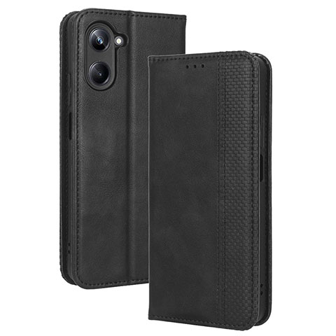 Handytasche Stand Schutzhülle Flip Leder Hülle BY4 für Realme 10 4G Schwarz