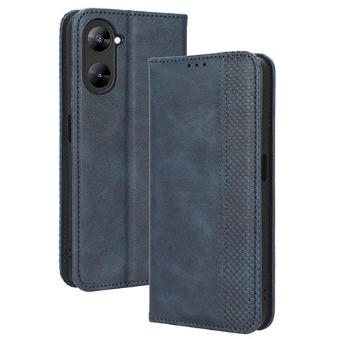 Handytasche Stand Schutzhülle Flip Leder Hülle BY4 für Realme 10S 5G Blau