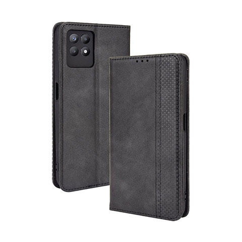 Handytasche Stand Schutzhülle Flip Leder Hülle BY4 für Realme 8i Schwarz