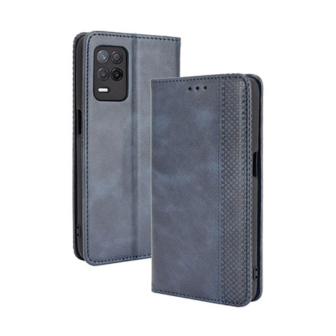 Handytasche Stand Schutzhülle Flip Leder Hülle BY4 für Realme 8s 5G Blau