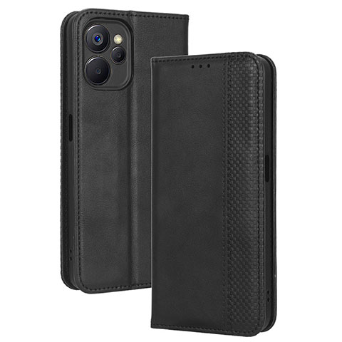 Handytasche Stand Schutzhülle Flip Leder Hülle BY4 für Realme 9i 5G Schwarz