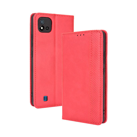 Handytasche Stand Schutzhülle Flip Leder Hülle BY4 für Realme C11 (2021) Rot