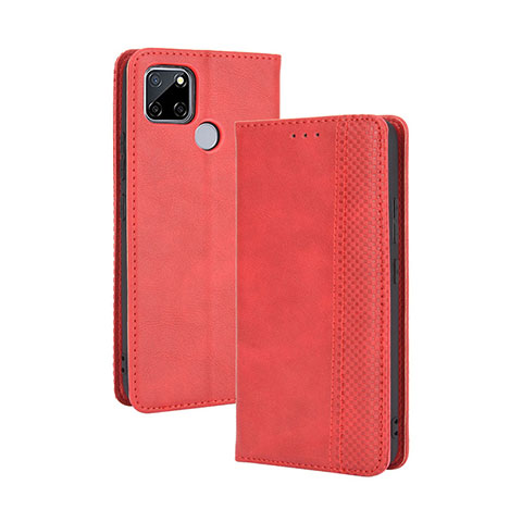 Handytasche Stand Schutzhülle Flip Leder Hülle BY4 für Realme C12 Rot