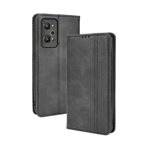 Handytasche Stand Schutzhülle Flip Leder Hülle BY4 für Realme GT Neo 3T 5G Schwarz