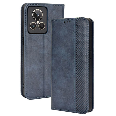 Handytasche Stand Schutzhülle Flip Leder Hülle BY4 für Realme GT2 Master Explorer Blau