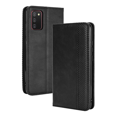 Handytasche Stand Schutzhülle Flip Leder Hülle BY4 für Samsung Galaxy A03s Schwarz