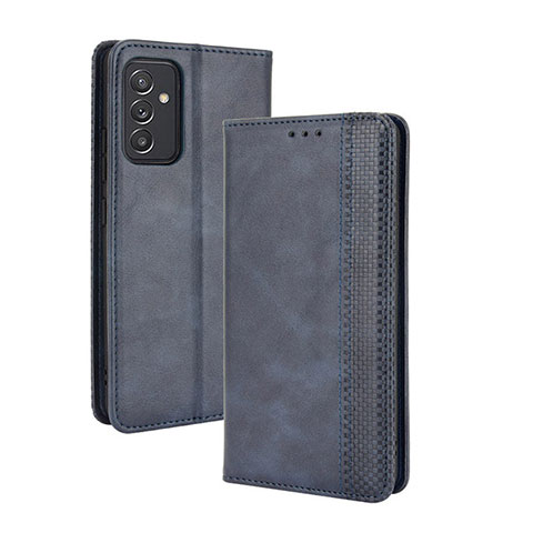 Handytasche Stand Schutzhülle Flip Leder Hülle BY4 für Samsung Galaxy A15 4G Blau