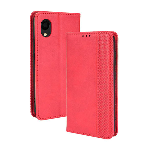 Handytasche Stand Schutzhülle Flip Leder Hülle BY4 für Samsung Galaxy A22 5G SC-56B Rot