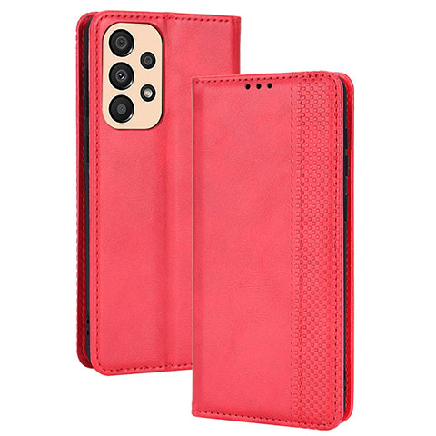 Handytasche Stand Schutzhülle Flip Leder Hülle BY4 für Samsung Galaxy A23 4G Rot