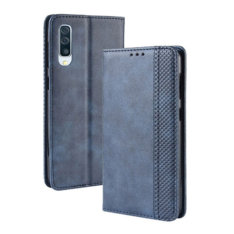 Handytasche Stand Schutzhülle Flip Leder Hülle BY4 für Samsung Galaxy A30S Blau