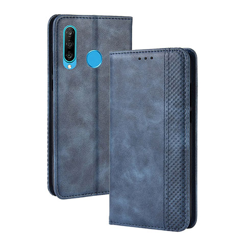 Handytasche Stand Schutzhülle Flip Leder Hülle BY4 für Samsung Galaxy A40s Blau