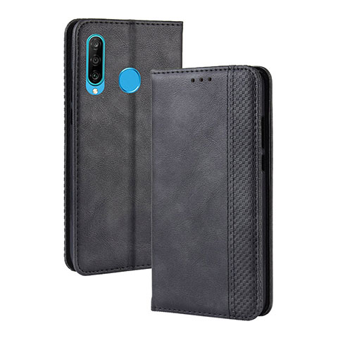 Handytasche Stand Schutzhülle Flip Leder Hülle BY4 für Samsung Galaxy A40s Schwarz