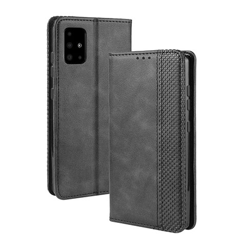 Handytasche Stand Schutzhülle Flip Leder Hülle BY4 für Samsung Galaxy A51 4G Schwarz