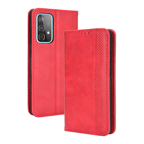 Handytasche Stand Schutzhülle Flip Leder Hülle BY4 für Samsung Galaxy A52 4G Rot