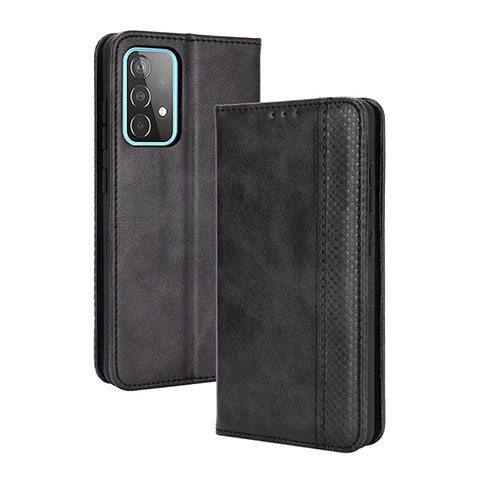 Handytasche Stand Schutzhülle Flip Leder Hülle BY4 für Samsung Galaxy A52s 5G Schwarz