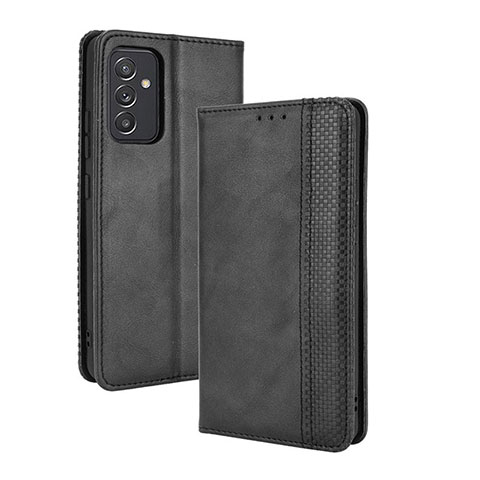 Handytasche Stand Schutzhülle Flip Leder Hülle BY4 für Samsung Galaxy A55 5G Schwarz