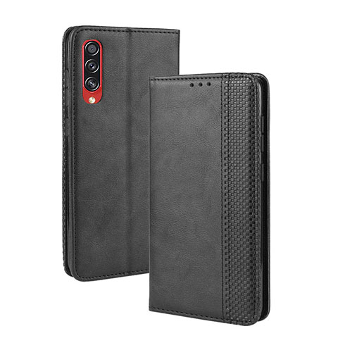 Handytasche Stand Schutzhülle Flip Leder Hülle BY4 für Samsung Galaxy A70 Schwarz