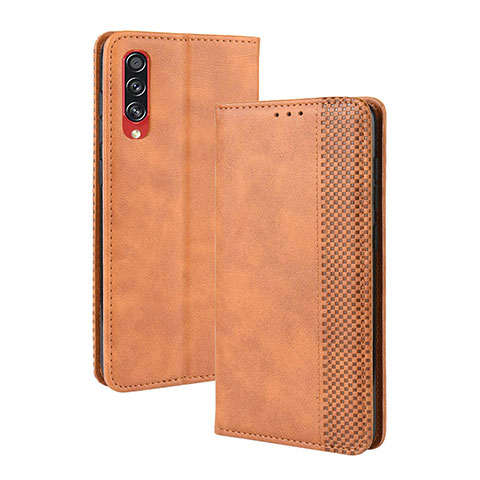 Handytasche Stand Schutzhülle Flip Leder Hülle BY4 für Samsung Galaxy A70S Braun