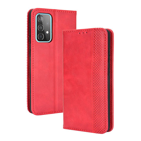 Handytasche Stand Schutzhülle Flip Leder Hülle BY4 für Samsung Galaxy A72 5G Rot