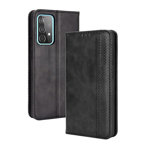 Handytasche Stand Schutzhülle Flip Leder Hülle BY4 für Samsung Galaxy A72 5G Schwarz