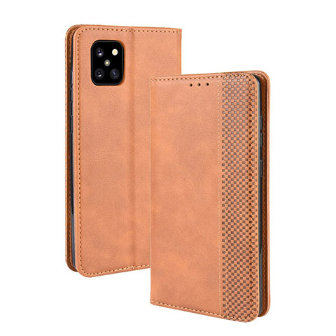 Handytasche Stand Schutzhülle Flip Leder Hülle BY4 für Samsung Galaxy A81 Braun