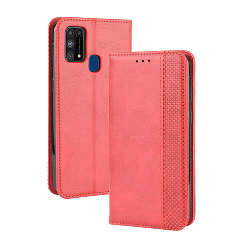 Handytasche Stand Schutzhülle Flip Leder Hülle BY4 für Samsung Galaxy M31 Prime Edition Rot