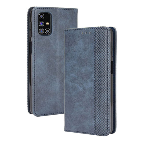 Handytasche Stand Schutzhülle Flip Leder Hülle BY4 für Samsung Galaxy M31s Blau