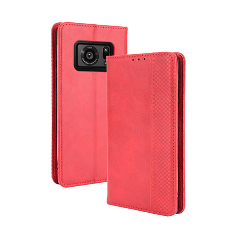 Handytasche Stand Schutzhülle Flip Leder Hülle BY4 für Sharp Aquos R6 Rot