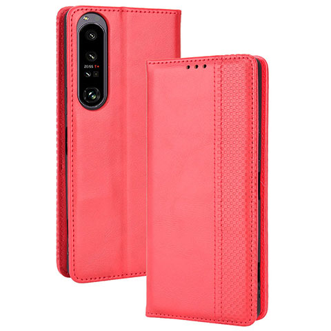 Handytasche Stand Schutzhülle Flip Leder Hülle BY4 für Sony Xperia 1 IV SO-51C Rot