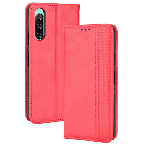 Handytasche Stand Schutzhülle Flip Leder Hülle BY4 für Sony Xperia 10 IV SO-52C Rot