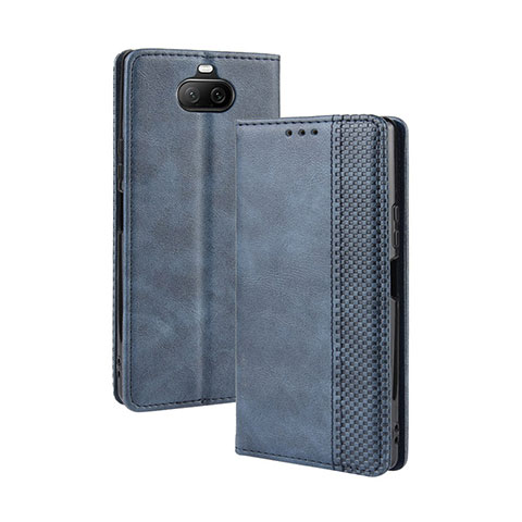 Handytasche Stand Schutzhülle Flip Leder Hülle BY4 für Sony Xperia 8 Blau